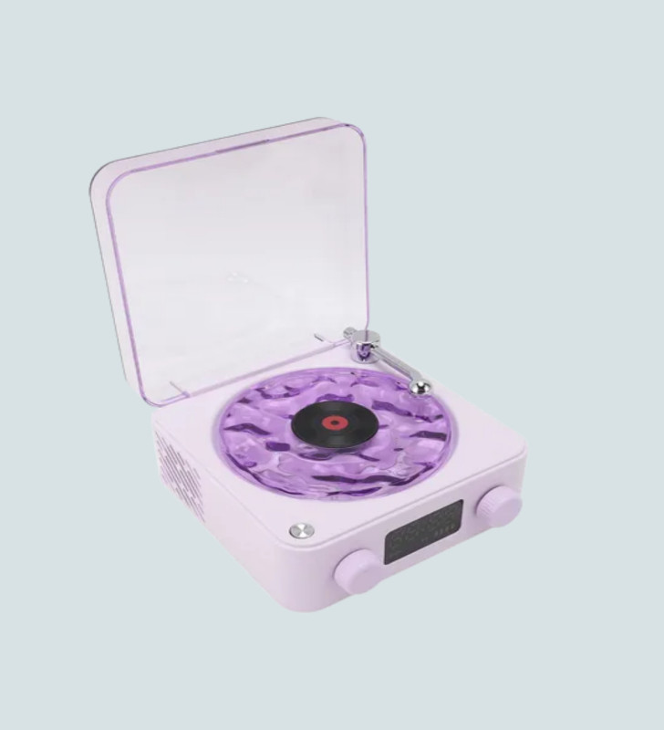 360° Sesli Kablosuz Hoparlör – Retro Tasarım ve Projektör Işığı - Lisinya