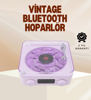 Retro Pikap Hoparlör – Şarjlı Kablosuz Projektör ve Gece Lambası - Lisinya