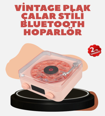 Retro Kristal Netliğinde Ses – Gece Işıklı Retro Bluetooth Hoparlör - Lisinya