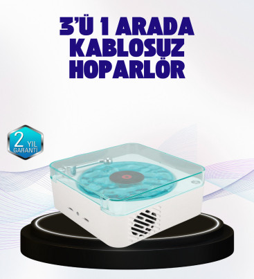 Dekoratif Gece Işıklı Bluetooth Hoparlör – Zaman ve Pil Ekranlı - Lisinya