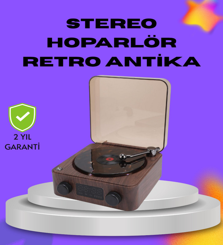 Dekoratif Gece Işıklı Bluetooth Hoparlör – Saatli Tasarım - Lisinya