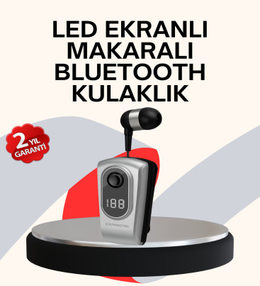 Profesyonel Bluetooth Kulaklık – Klipsli, Titreşimli, Dijital Göstergeli - Lisinya