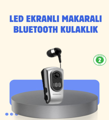 Titreşimli Bluetooth Kulaklık – Uzun Pil Ömrü, Dijital Ekranlı Kablosuz Tasarım - Lisinya