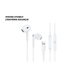 iPhone 14 ve altındaki modellerle uyumlu Kablolu kulaklık - Lisinya