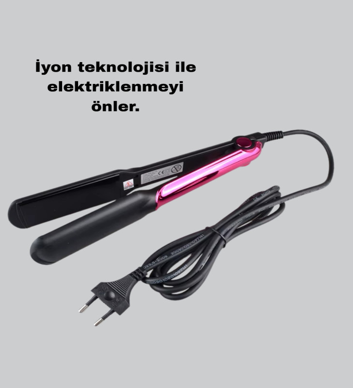 Profesyonel İyon Teknolojili Saç Düzleştirici – 220°C Hızlı Isınma ve LED Ekranlı Tasarım - Lisinya