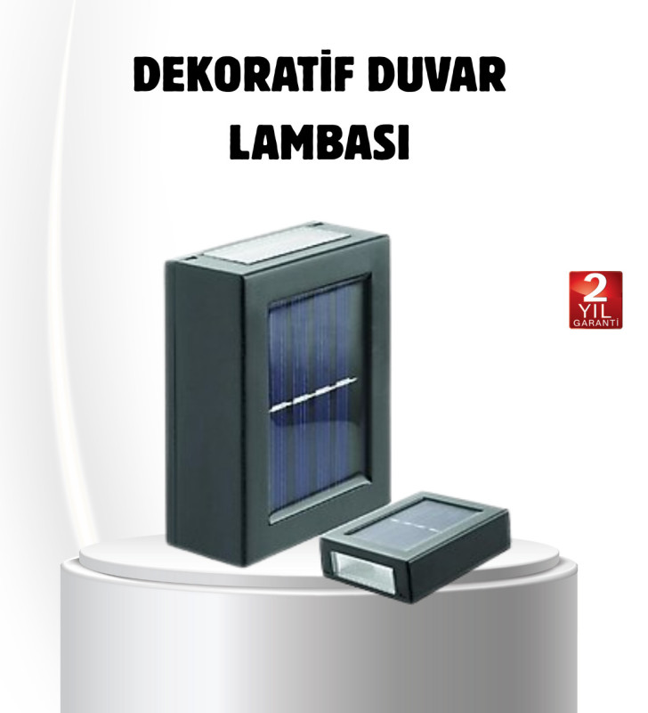 Solar Güçlü 6 LED Dış Mekan Lambası – Otomatik Aç/Kapa Işık Sensörlü Aydınlatma - Lisinya