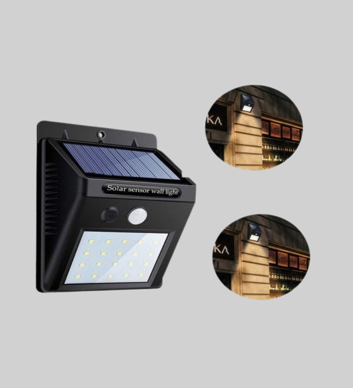 Solar Güçlü LED Dış Mekan Lambası – Güneş Enerjisiyle Şarj Olan Sensörlü Bahçe Işığı - Lisinya