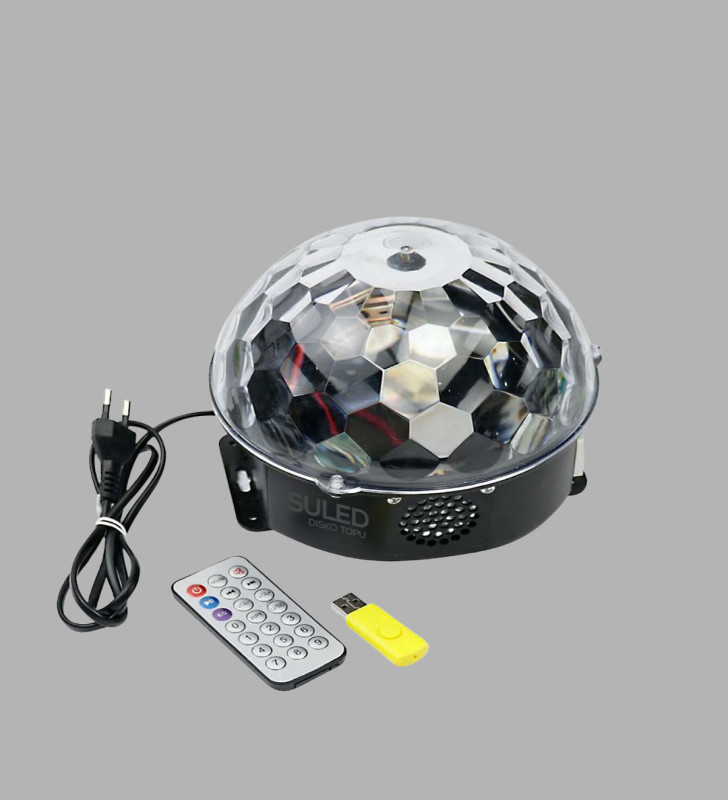 RGB LED Disko Topu Projektör – Ev Partileri, Doğum Günleri ve Eğlence İçin Işık Şovu - Lisinya