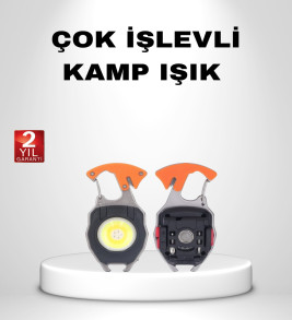 Mini LED Anahtarlık Fener – Şişe Açacağı, Tornavida, Düdük ve USB Şarj Özellikli - Lisinya
