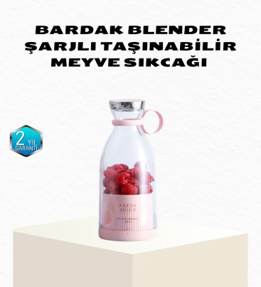 Kablosuz Taşınabilir Mini Blender – USB Şarjlı, 1200mAh - Lisinya