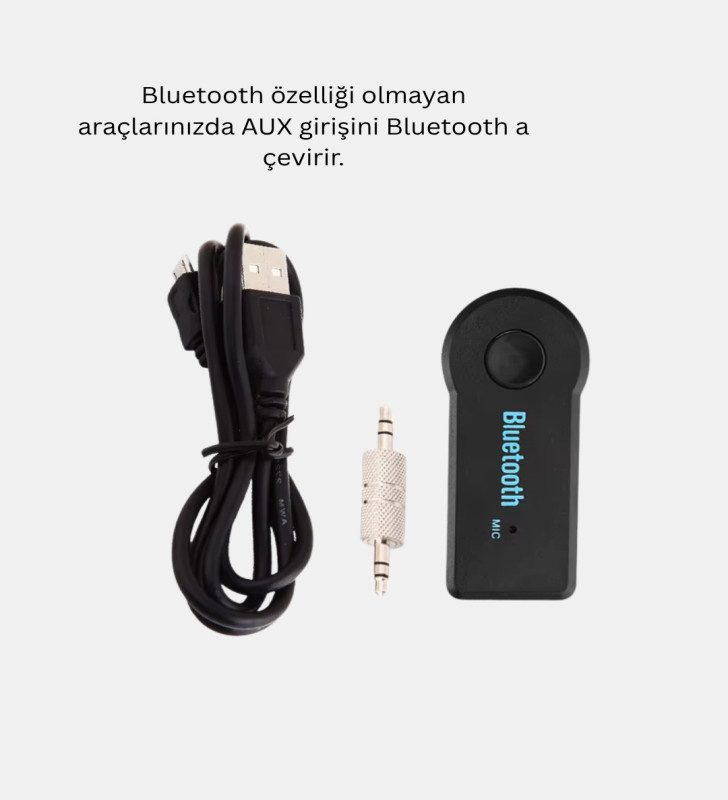 Bluetooth Araç Kiti AUX MP3 Çalar Kablosuz Eller Serbest Cihaz - Lisinya
