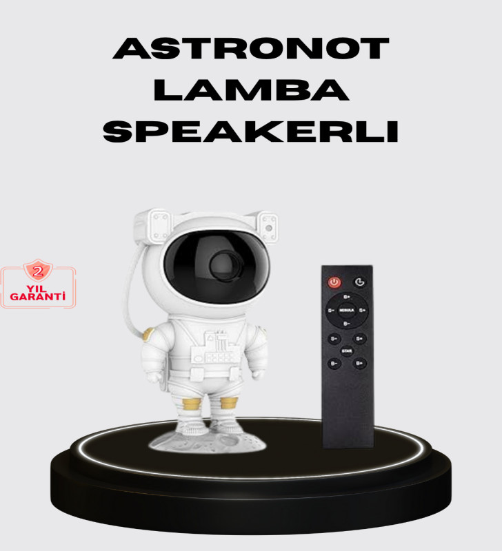 8 Efektli Astronot Galaxy Projektör Uzaktan Kumandalı LED Gece Lambası - Lisinya