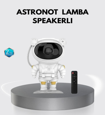 Astronot Şekilli Galaxy Projeksiyon Lambası Nebula Efektli Dekoratif Lamba - Lisinya