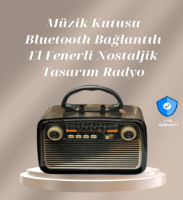 Bluetooth Bağlantılı Taşınabilir Hoparlör – FM/AM Radyo Özellikli, Şarj Edilebilir Batarya, 1 kg - Lisinya