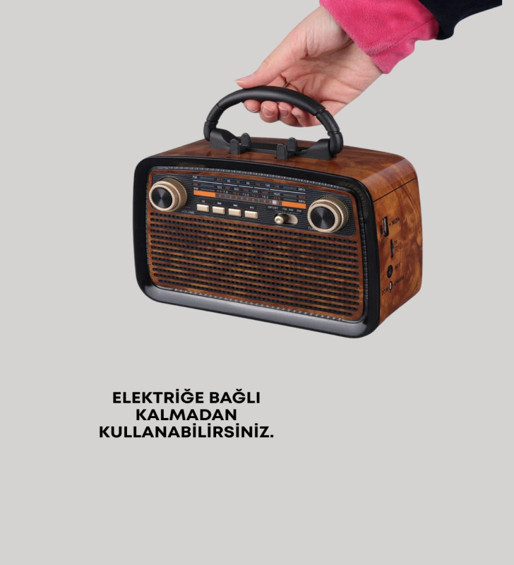 Bluetooth Bağlantılı Taşınabilir Hoparlör – FM/AM Radyo Özellikli, Şarj Edilebilir Batarya, 1 kg - Lisinya