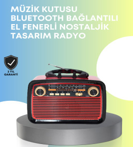 Taşınabilir Bluetooth Hoparlör – Modern Teknoloji ile Nostaljik Radyo Deneyimi, FM/AM Fonksiyonu - Lisinya