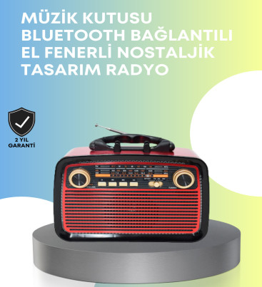 Taşınabilir Bluetooth Hoparlör – Modern Teknoloji ile Nostaljik Radyo Deneyimi, FM/AM Fonksiyonu - Lisinya
