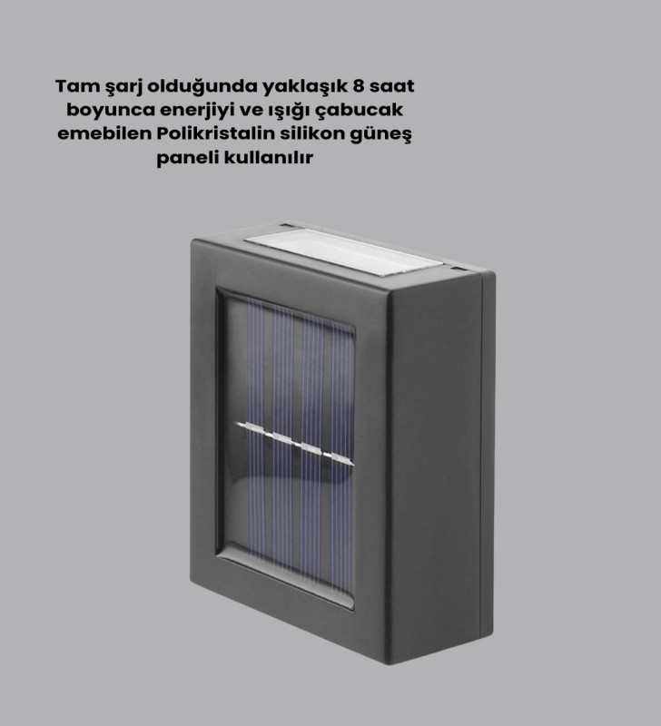 Güneş Enerjili Su Geçirmez LED Duvar Lambası - Lisinya