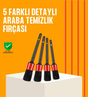Araba Temizliği İçin 5 Parça Fırça Takımı - Lisinya