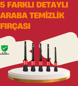 Araç İçi Detaylı Temizlik Seti-Araba Jant ve İç Yüzey Temizlik Fırçaları - Lisinya