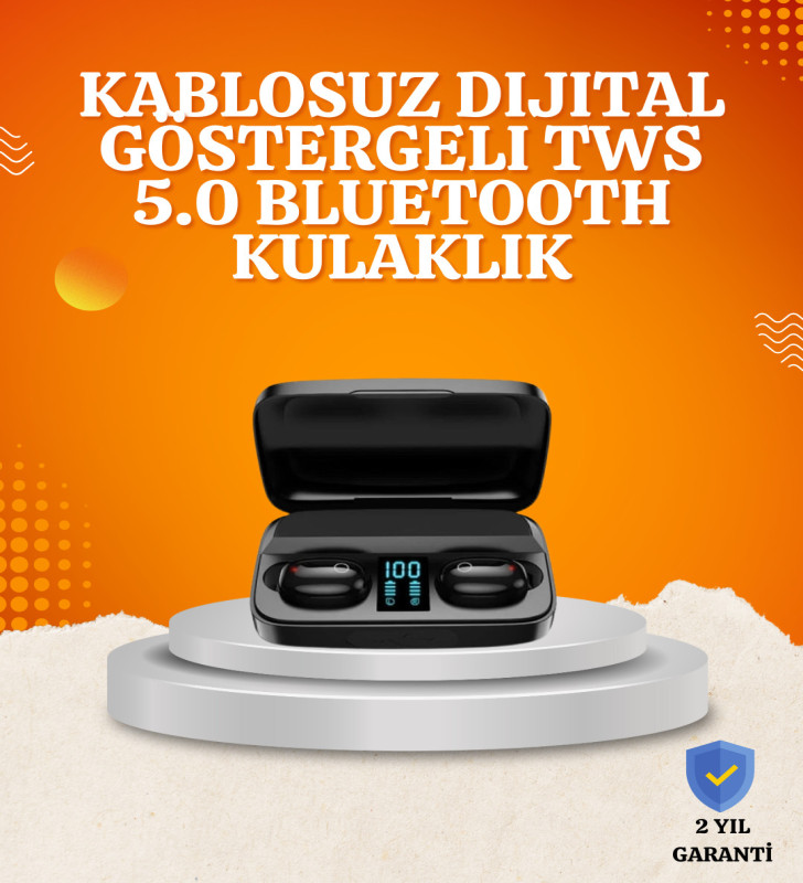 1800 mAh Güçlü Şarj Kutusu ile Bluetooth Kulaklık Seti - Lisinya
