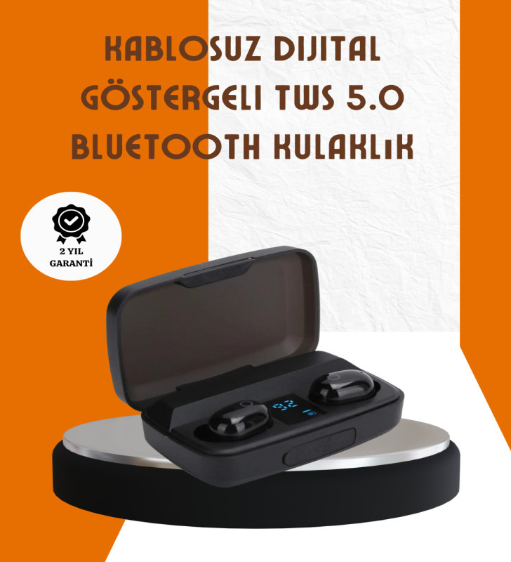 Bluetooth V5.0 Parmak Dokunmatik Kontrol Kablosuz Kulaklık Şarj Kutulu Model - Lisinya