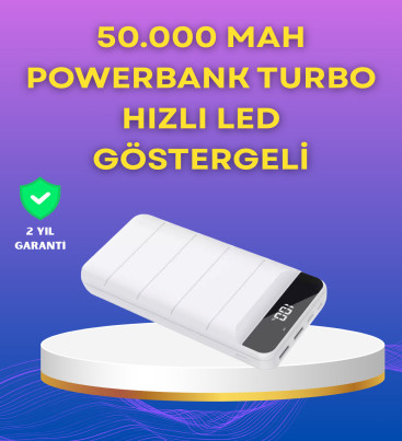Lightning ve Type-C Girişli 50000mAh Powerbank - Lisinya