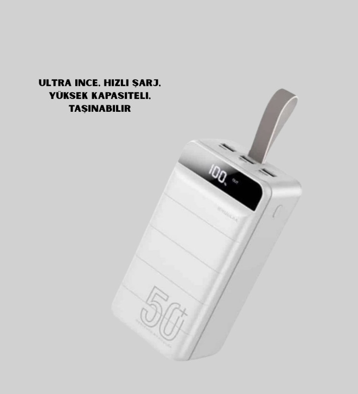 Çoklu Cihaz Uyumlu LED Ekranlı 50000 mAh Powerbank - Lisinya