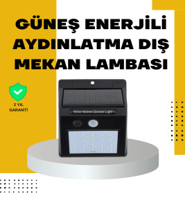 144 LED'li Geniş Aydınlatma Alanına Sahip Güneş Enerjili Güvenlik Lambası - Lisinya