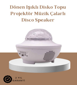 Müzik Ritimli Işık Değişimi & Dönen Dalga Efekti – Galaxy Projektör - Lisinya