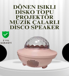 Sesle Etkileşimli Yıldız Projektörlü Gece Lambası – Bluetooth Hoparlörlü, USB Girişli, Dönen Okyanus - Lisinya