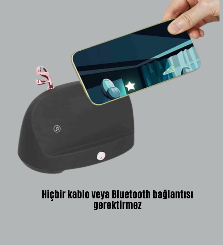 Taşınabilir Kablosuz Telefon Tutucu ve Bluetooth Hoparlör – Kompakt Tasarım, Üstün Ses - Lisinya