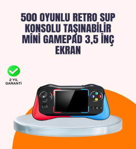 Geniş Ekranlı 500 Oyunlu Taşınabilir El Konsolu – Her Yerde Kesintisiz Oyun Keyfi - Lisinya