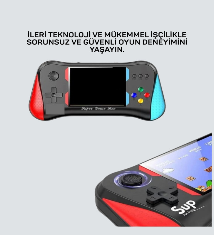 Geniş Ekranlı 500 Oyunlu Taşınabilir El Konsolu – Her Yerde Kesintisiz Oyun Keyfi - Lisinya