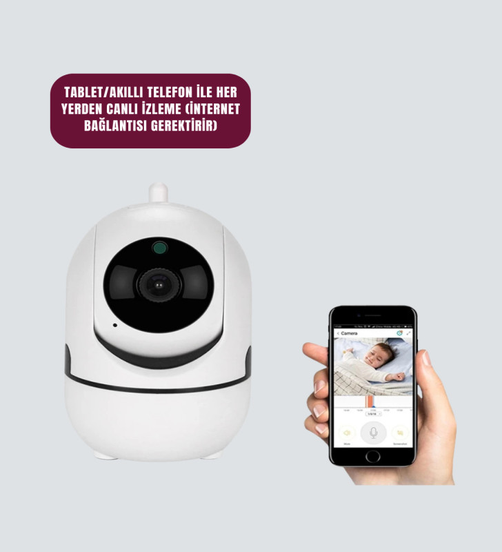 1080P WiFi Akıllı Güvenlik Kamerası – Pan & Tilt, Hareket Takip ve İki Yönlü Ses - Lisinya