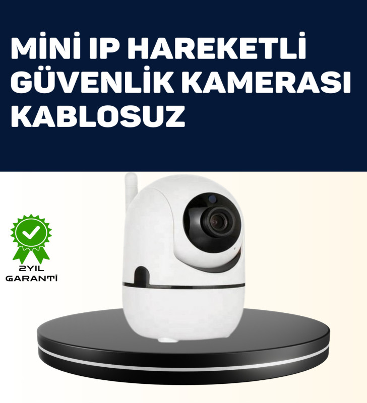 Yüksek Çözünürlüklü Hareket Takipli Kablosuz Güvenlik Kamerası – 1080P, Gece Görüşlü - Lisinya