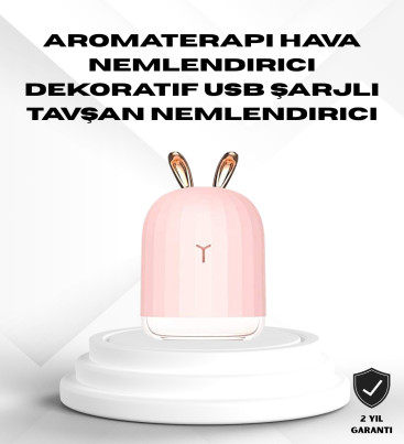 Ultrasonik Hava Nemlendirici 200 ml Aroma Difüzör LED Işıklı Sessiz - Lisinya