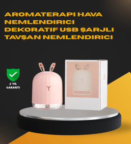 USB Bağlantılı Sessiz Çalışan LED Işıklı Nemlendirici Difüzör 200 ml - Lisinya