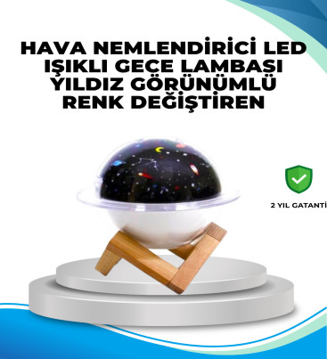 Gece lambası özellikli taşınabilir nemlendirici ve aromaterapi cihazı USB girişli - Lisinya