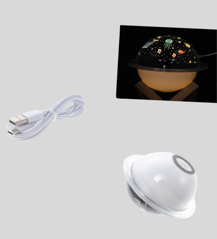 USB ile çalışan projektörlü aromaterapi nemlendirici masaüstü kullanım için uygun - Lisinya