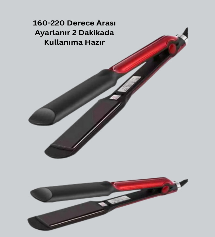 160°–220° Isı Ayarlı Saç Düzleştirici – Seyahat Tipi Hafif Model - Lisinya
