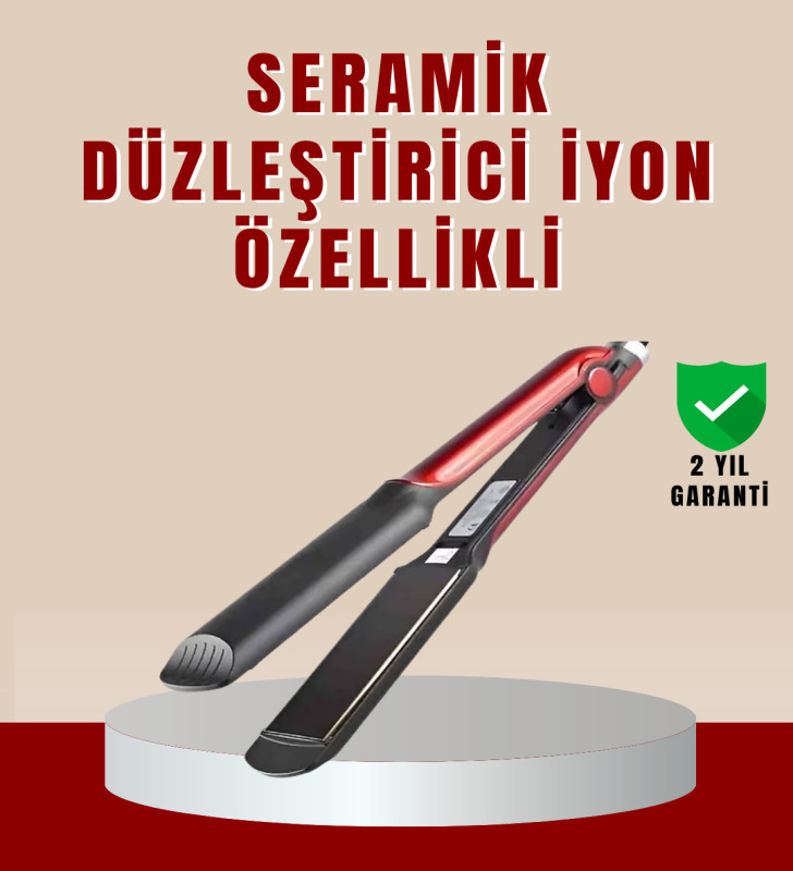 Profesyonel Saç Düzleştirici – 360° Döner Kablo ve Kompakt Tasarım - Lisinya