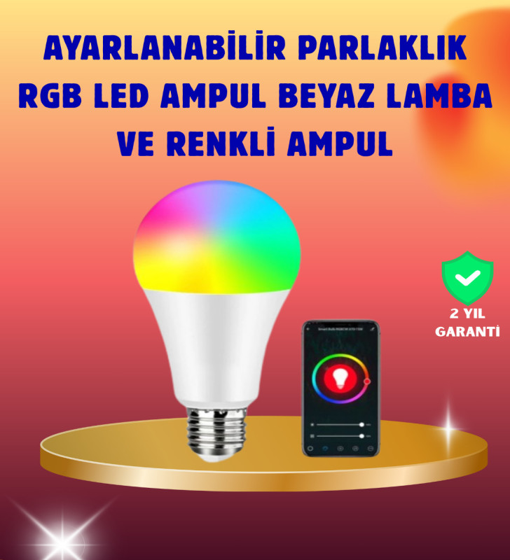 Enerji Verimli Akıllı LED Ampul, Uzaktan Kontrol Özellikli - Lisinya