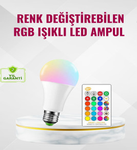 9 Watt Beyaz Işık ve Renk Ayarlı Akıllı LED Ampul - Lisinya