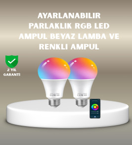 RGBW Teknolojili Akıllı LED Ampul, Zamanlayıcılı - Lisinya