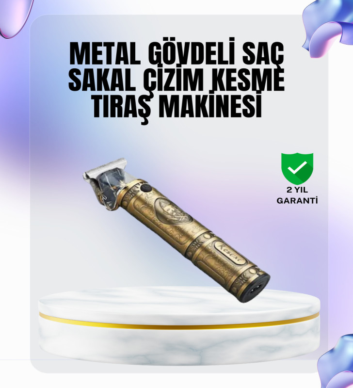 4 Kılavuz Taraklı Profesyonel Saç ve Sakal Kesme Makinesi - Lisinya