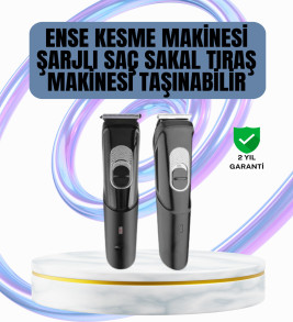 Ergonomik Tasarımlı, 3 Taraklı Profesyonel Şarjlı Saç Sakal Tıraş Makinesi - Lisinya