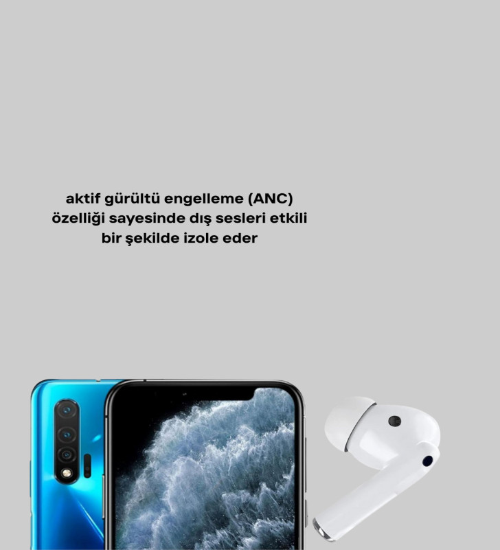 Gürültü Engelleme Özellikli Kablosuz Bluetooth Kulaklık – Type-C Hızlı Şarj - Lisinya