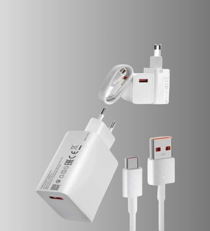 67W Süper Hızlı Şarj Adaptörü ve Kablo Seti – Güvenli, Kompakt ve Ergonomik Tasarım - Lisinya