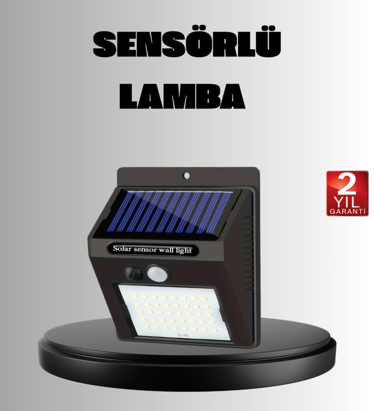 Solar LED Bahçe Aydınlatma – Hareket Sensörlü, Güneş Paneliyle Şarj Olan, IP65 Dayanıklı - Lisinya